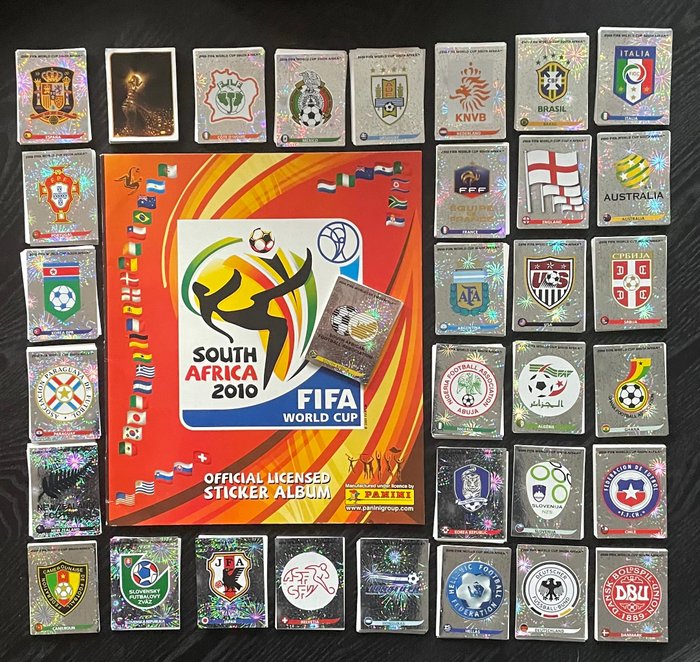 Panini - World Cup South Africa 2010 - Including Messi/Ronaldo - Sealed box (100 packs edition!) + Extra Empty album + complete loose sticker set