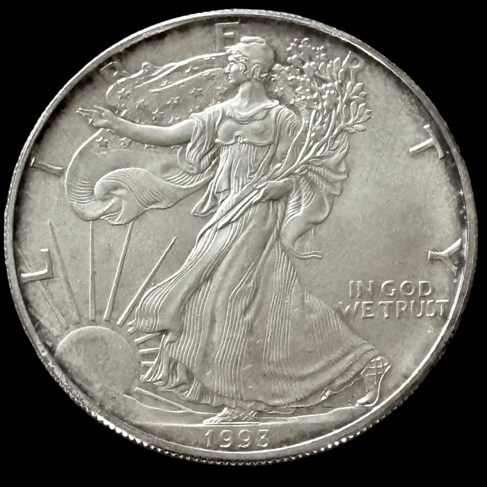 Förenta staterna. 1 Dollar 1993 Liberty, 1 Oz (.999)  (Ingen mindstepris)