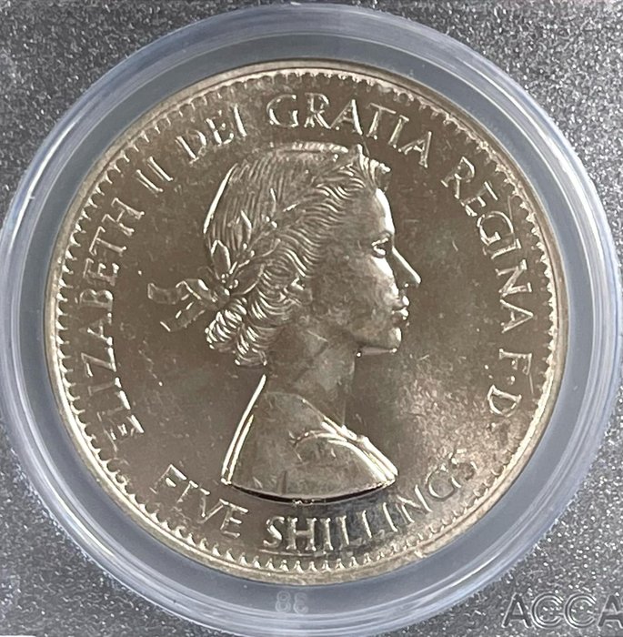 Storbritannien. Elizabeth II. 5 Shillings 1960  (Ingen mindstepris)