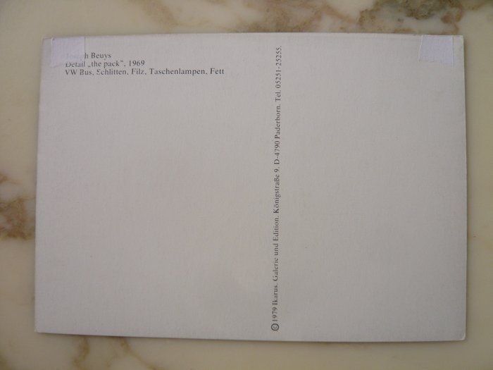 Joseph Beuys (1921-1986) - "The Pack", 1969, Carte signée