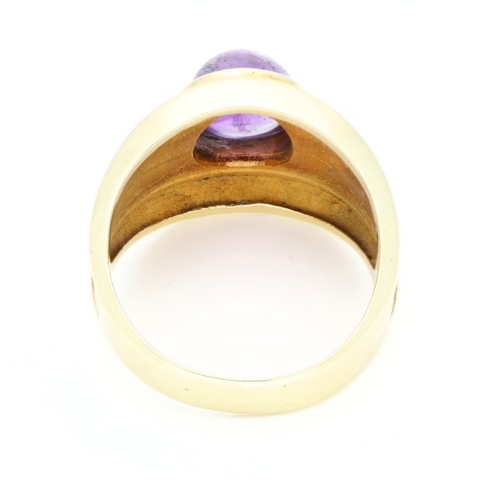 Ring - 14 karat Gulguld Ametyst