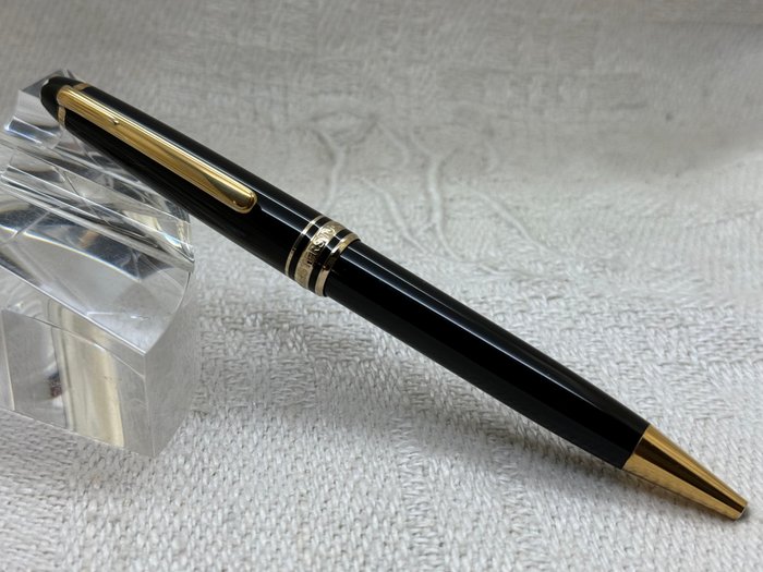 Montblanc - Meisterstück Classique Black Resin  Gold - Kuglepen