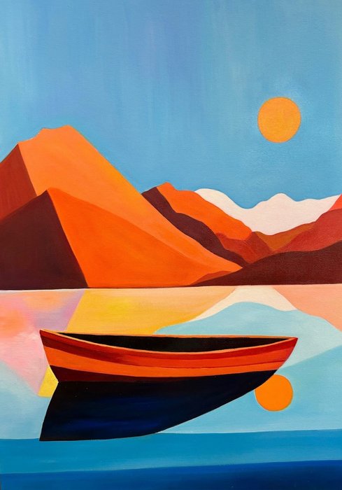 Alexy Berthelot - Minimal sunset lake  2