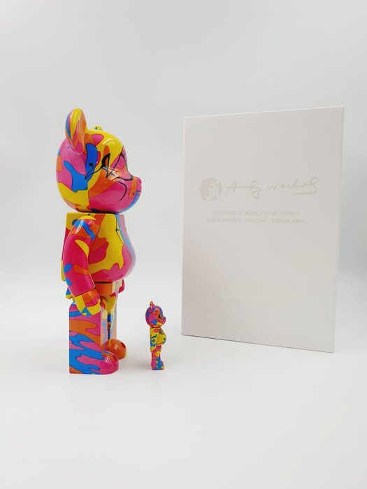 Medicom Toy Be@rbrick x Andy Warhol - Andy Warhol Special Camo 400% + 100% Bearbrick 2023