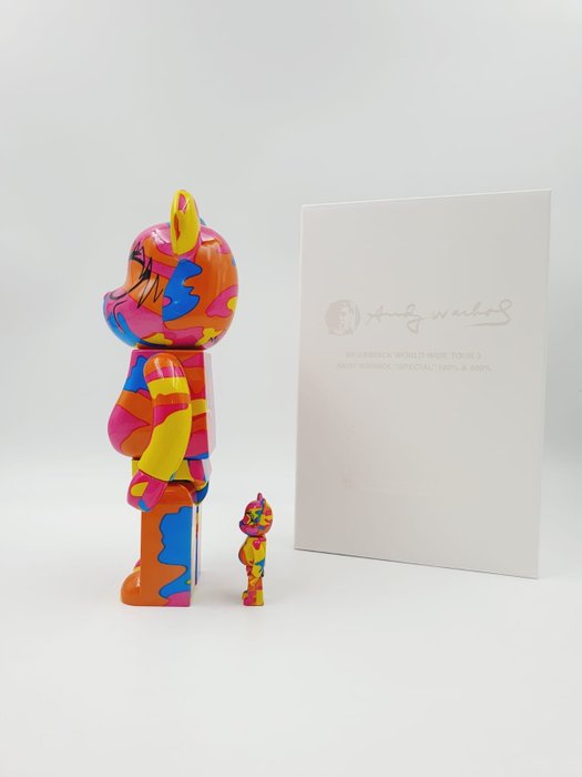 Medicom Toy Be@rbrick x Andy Warhol - Andy Warhol Special Camo 400% + 100% Bearbrick 2023