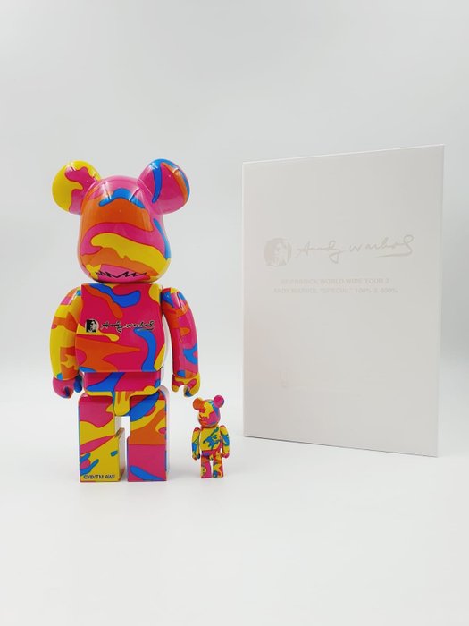 Medicom Toy Be@rbrick x Andy Warhol - Andy Warhol Special Camo 400% + 100% Bearbrick 2023