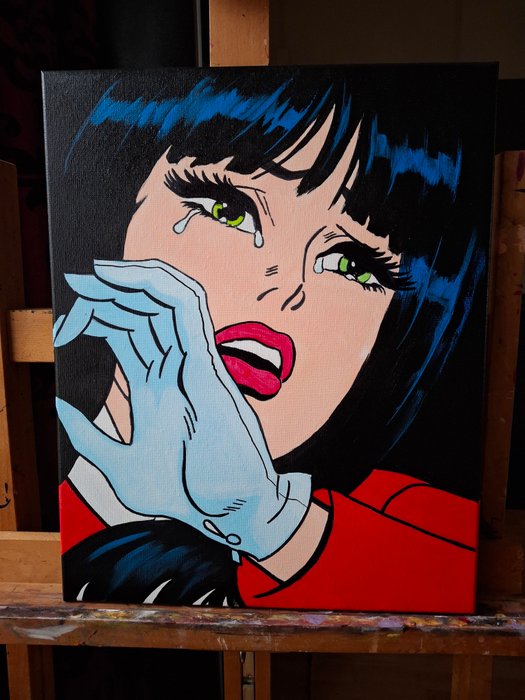 Mattiart - Pop Art girl crying girl.