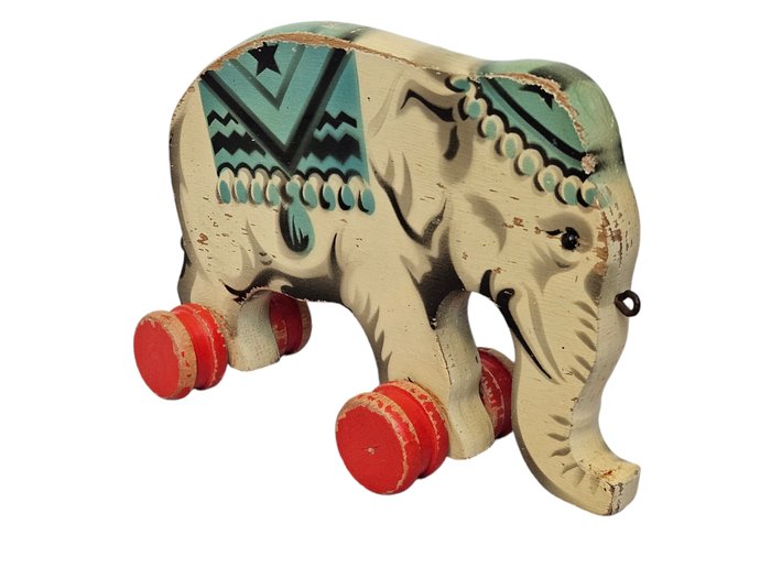 Lego - Vintage - Originele Houten LEGO trek Olifant uit 1940 in zeer goede staat! Zeer zeldzaam item! - 1940-1950