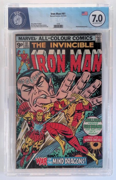 Iron Man #81, 141 - UK variants - EGC graded 7.0, 7.7 - 2 Graded comic