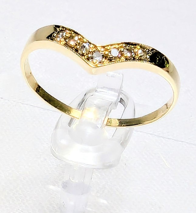 Ingen mindstepris - Forlovelsesring - 14 karat Gulguld Diamant (Natur)