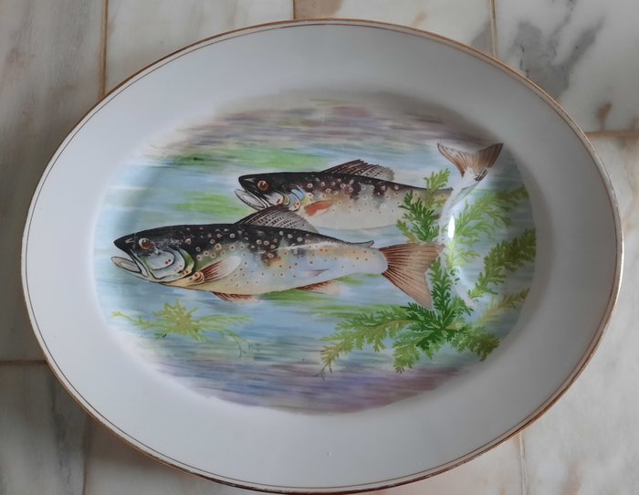 Fiskserveringssæt (11) - Limoges porcelæn