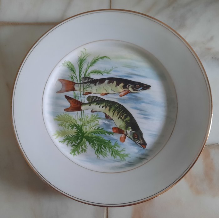 Fiskserveringssæt (11) - Limoges porcelæn