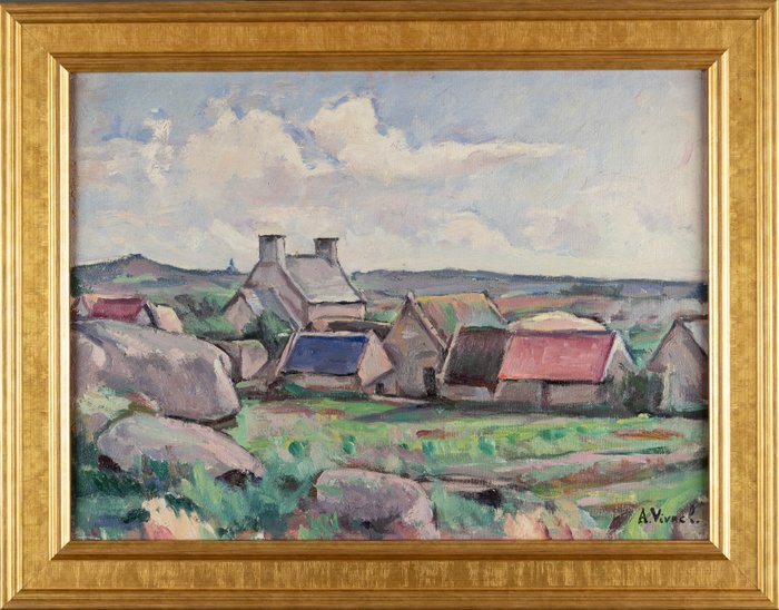 André-Léon Vivrel (1886-1976) - Village breton