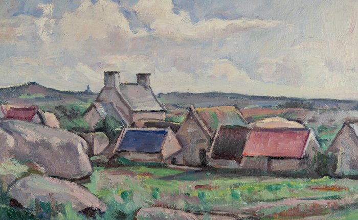 André-Léon Vivrel (1886-1976) - Village breton