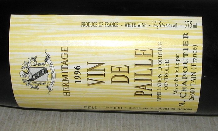 1996 M. Chapoutier, Hermitage - Vin de Paille - Rhône - 1 Halvflaske (0,375 L)