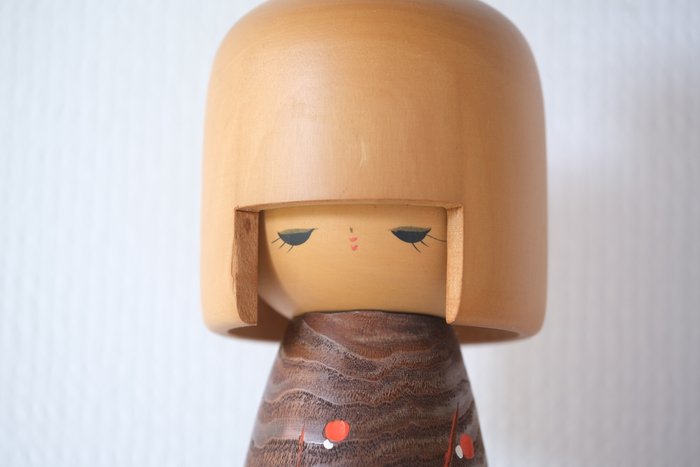 Vintage Sosaku Kokeshi fra Usaburo - Træ - Japan - Shōwa-periode (1926-1989)