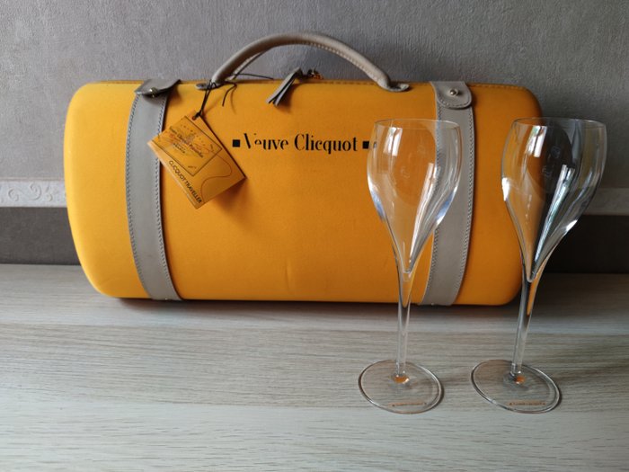 Champagne Veuve Clicquot - Champagne køler -  Picnic kuffert - læder - nylon - andre