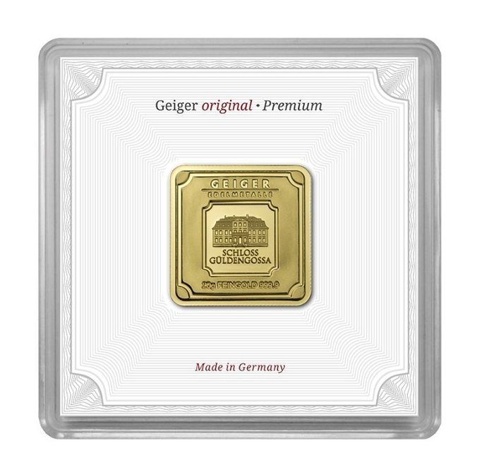 20 gram - Guld 999 - Geiger Edelmetalle, Germany - Forseglet  Med certifikat