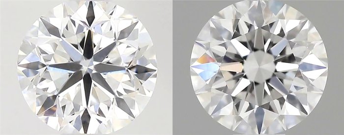 Ingen mindstepris - 2 pcs Diamant  (Natur)  - 1.00 ct - Rund - D (farveløs), F - VVS2 - Gemological Institute of America (GIA) - + (IGI) *Par*