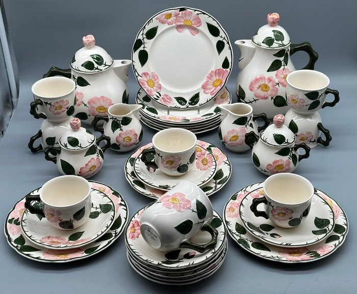 Kaffe og te service (31) - Villeroy  Boch Wildrose Tee- und Kaffeeservice - Vintage Geschirrset im Blumenmuster - Porcelæn