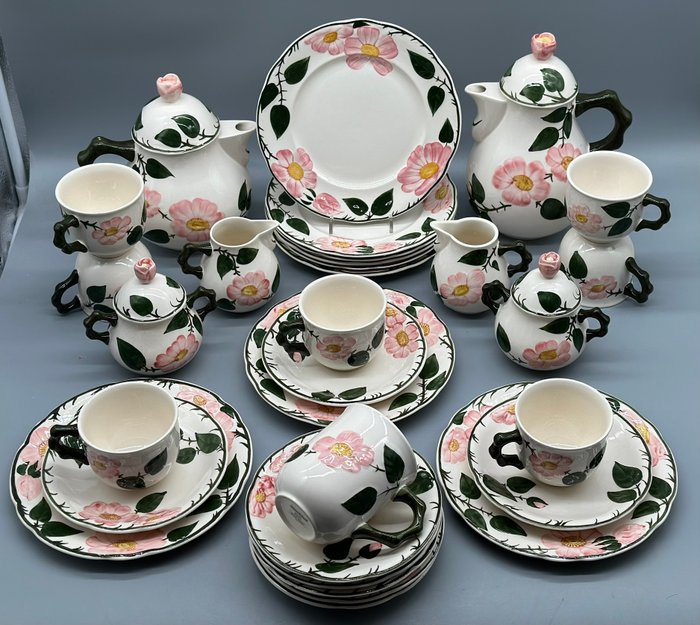 Kaffe og te service (31) - Villeroy  Boch Wildrose Tee- und Kaffeeservice - Vintage Geschirrset im Blumenmuster - Porcelæn