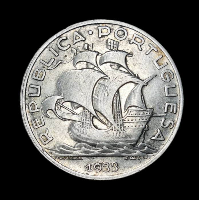 Portugal. Repúblcia. 10 escudos 1933  (Ingen mindstepris)