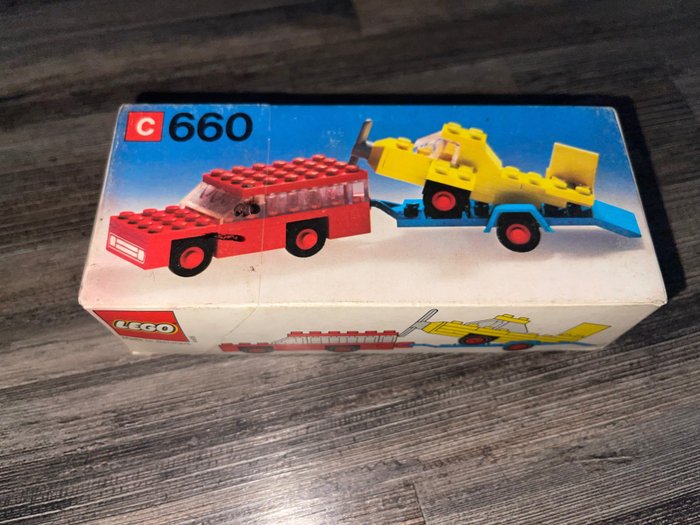 Lego - Legoland - 660 - Voiture avec transporteur d'avion - 1970-1980 - Frankrig