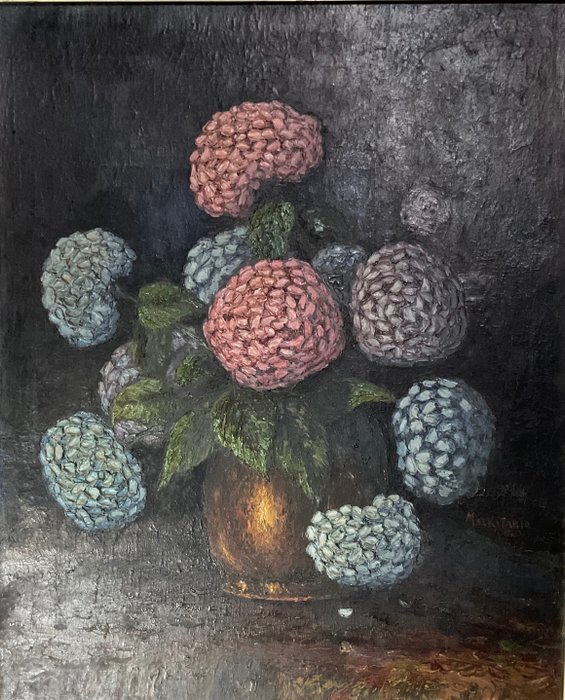 Sam Markitante (1887-1975) - Hortensias en jarrón