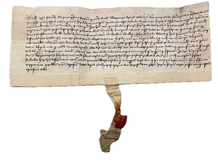 [England - King Henry VI era] - Vellum Release of Lands in Combe, Herefordshire - Richard  Roland Wigmore - 1454