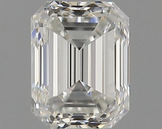 1 pcs Diamant  (Natur)  - 060 ct - Smaragd - H - VVS1 - Gemological Institute of America (GIA) - *EX VG Ingen*