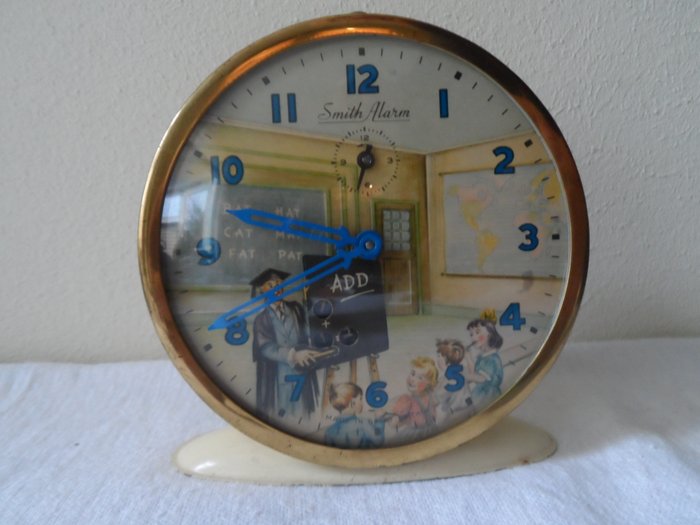 Automatiske vækkeure (med bevægelige dele)  (2) -  Vintage Tin, glas, messing - 1930-1940