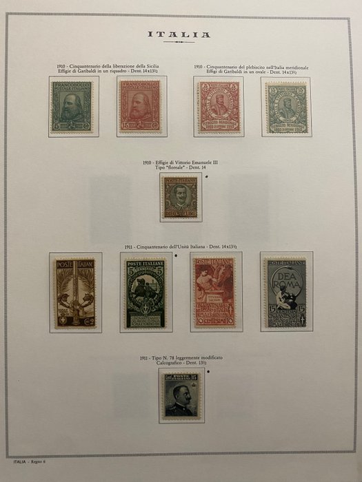 Italien Kongerige 1905/1942 - Kongeriget Italien samlingsfrimærker i fremragende stand MNH