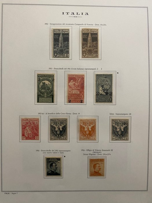 Italien Kongerige 1905/1942 - Kongeriget Italien samlingsfrimærker i fremragende stand MNH