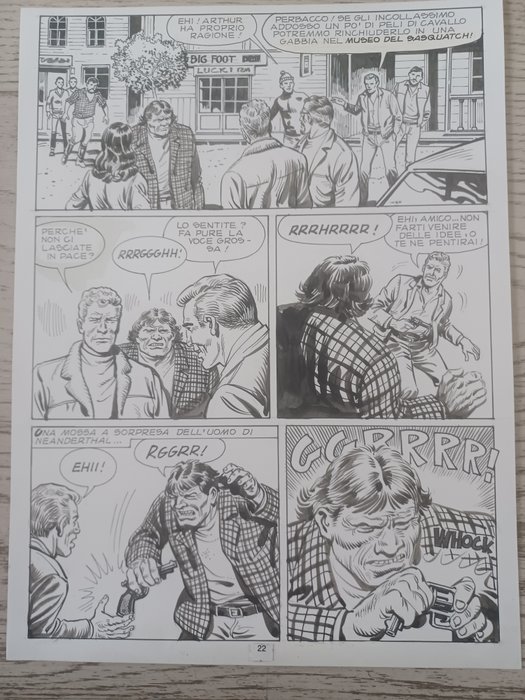 Bignotti, Franco - 2 Original page - Martin Mystère - n. 32 "L'uomo dei boschi" - 1984