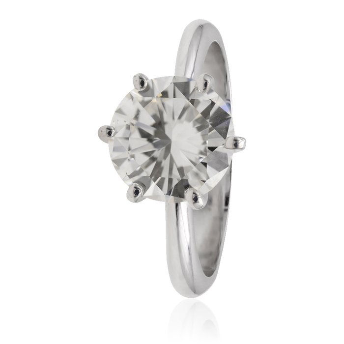 Ring - 18 kraat Hvidguld -  2.59ct. tw. Diamant (Natur)