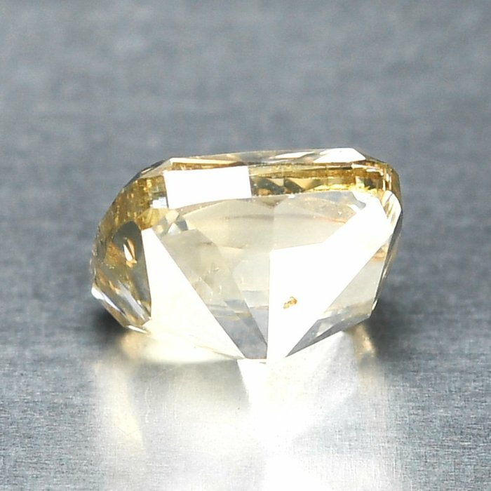 Diamant - 100 ct - Pude  Firkantet Pude - Fancy Light Yellowish Grayish Brown - I1