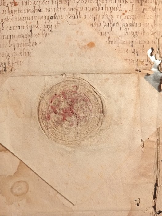 Gabriel Báthory, Prince of Transylvania - Handwritten document in latin with seal, signed by Gabriel Báthory - 1600-1610