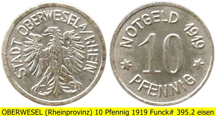 Tyskland, Notgeld Oberwesel op til Ruhr u. Rhein. Various Denominations 1917/1923 (30 different pieces)  (Ingen mindstepris)