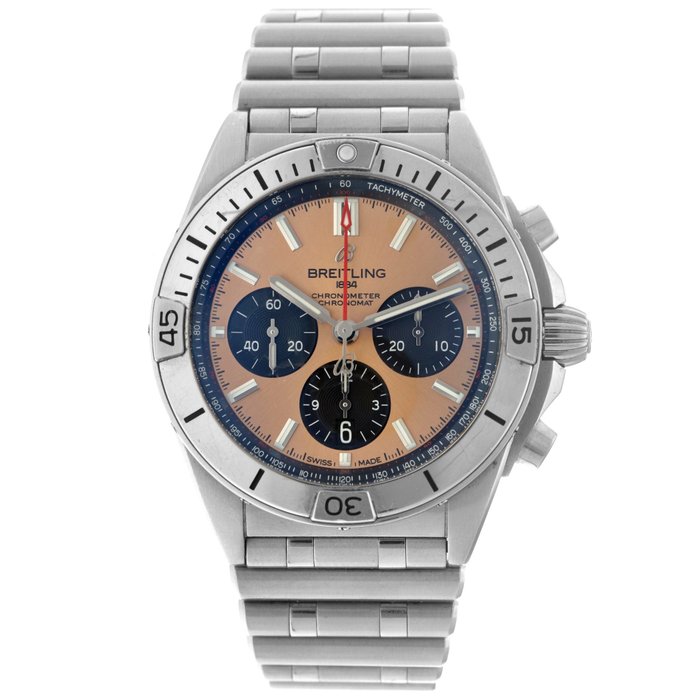 Breitling - Chronomat B01 - Copper dial - Bullet bracelet (Rouleaux) - AB0134 - Mænd - 2011-nu