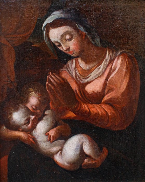 Italiensk skole (XVII) - Madonna con Bambino