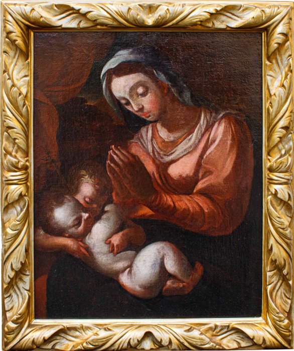 Italiensk skole (XVII) - Madonna con Bambino