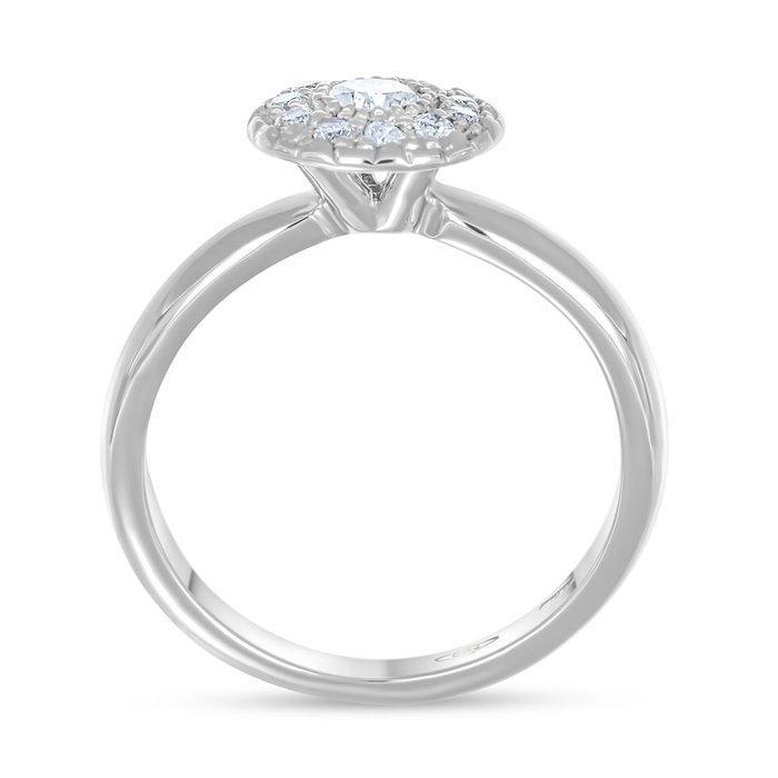 Ring - 18 kraat Hvidguld -  032ct tw Diamant (Natur)