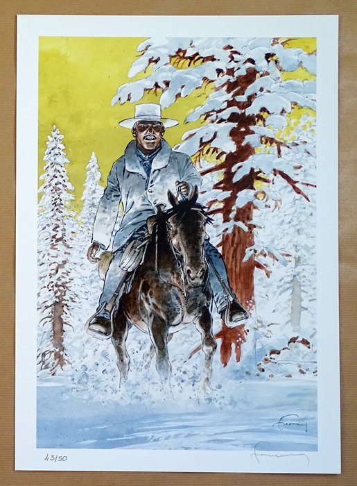 Hermann - 1 Offset Print - Duke dans la neige - Au-delà de la piste