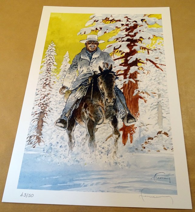 Hermann - 1 Offset Print - Duke dans la neige - Au-delà de la piste