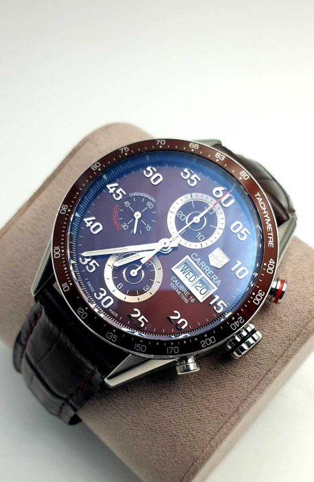 TAG Heuer - Carrera Calibre 16 Automatic Chronograph Brown Dial - CV2A12 - Mænd - 2011-nu