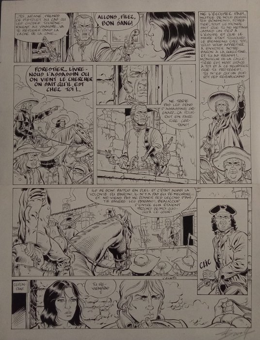 Swolfs, Yves - 1 Original page - Dampierre T1 - L'Aube noire - 1988