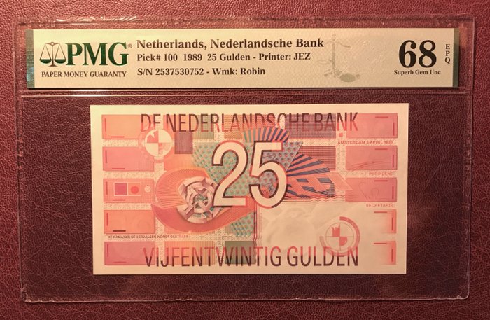 Holland. - 25 Gulden 1989 - Pick 100  (Ingen mindstepris)