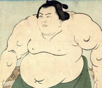 Wrestler Yamanokawa Katsuzō from Hitachi - Utagawa Kuniteru II - Japan -  Meiji-perioden (1868-1912)