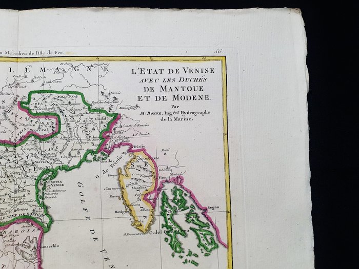 Europa - Norditalien / Lombardiet / Veneto / Trentino / Friuli / Venedig; Desmarest  Bonne - L'Etat de Venise, avec les Duches de Mantoue et de Modene - 1781-1800