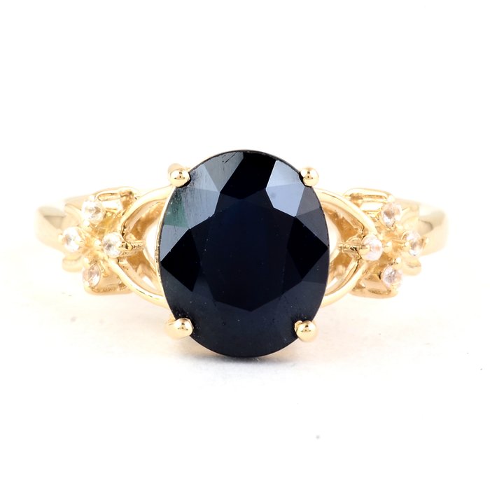 Ingen mindstepris - Ring - 14 karat Gulguld -  3.70ct. tw. Safir - Safir